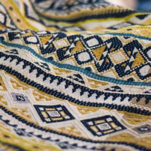 Bohemian Paisley Yarn-Dyed Jacquard Fabric 360gsm